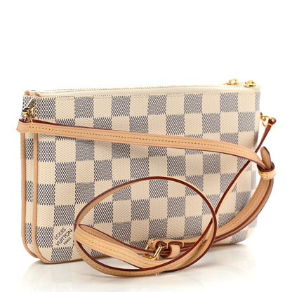 Louis Vuitton Damier Azur Double Zip Pochette 3 of 9