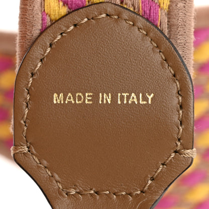 Fendi Canvas Vitello King Logo Embroidered Shaped Strap You Bouganville Mimosa Miele Sand 4 of 5