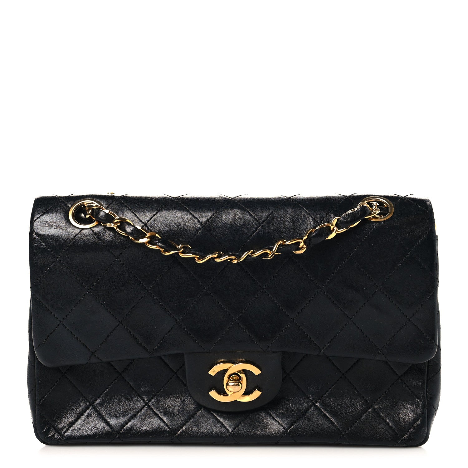 Chanel Lambskin Quilted Small Double Flap Black 1 of 14