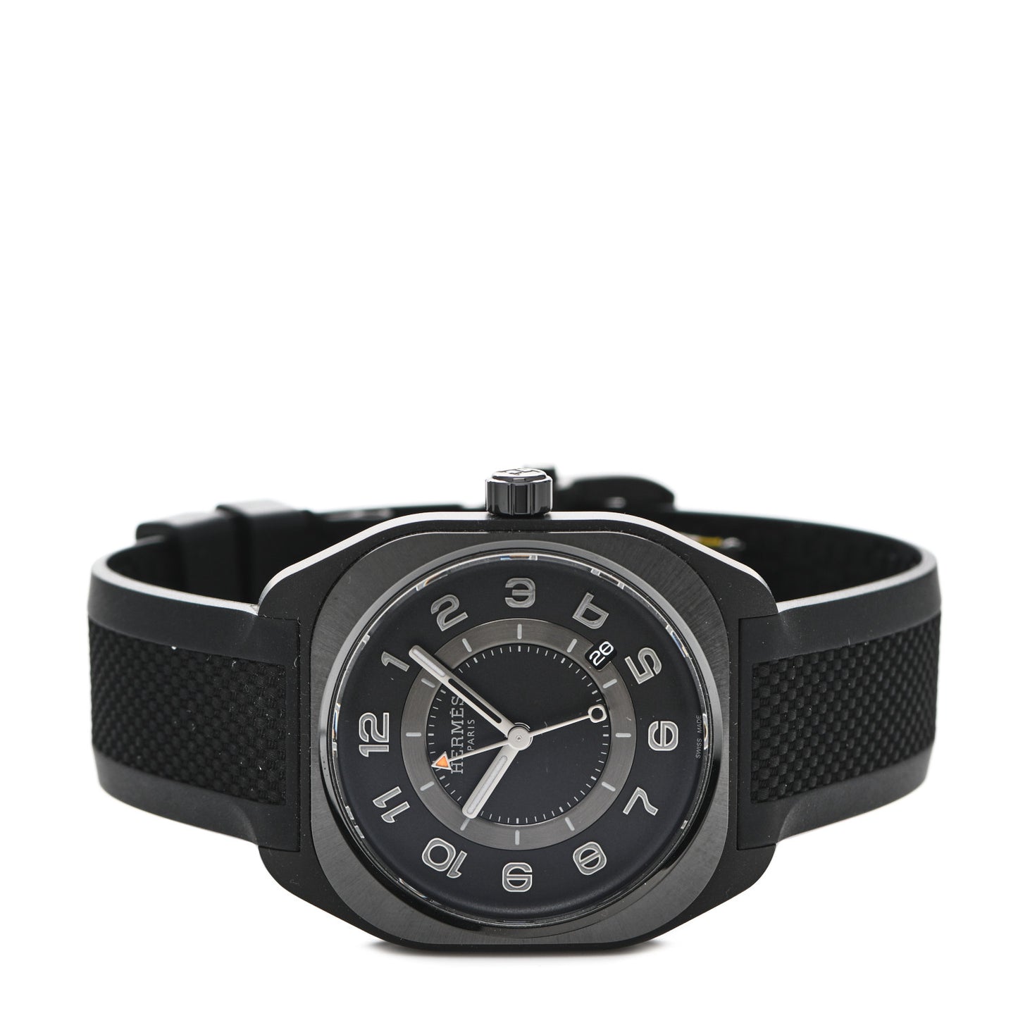 Graphene Nickel Rubber 39mm H08 Automatic Watch Noir