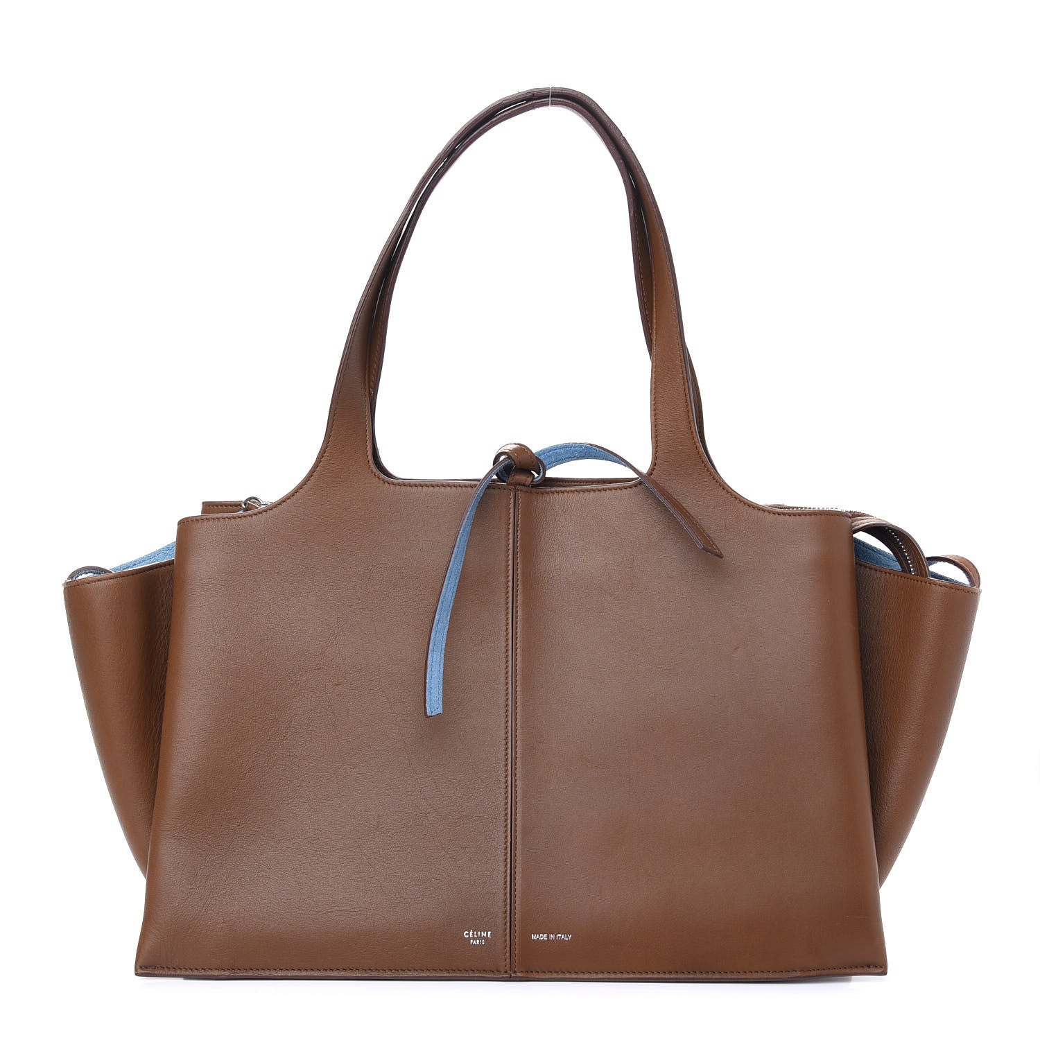 Celine Calfskin Medium Tri-Fold Bag Taupe 1 of 10