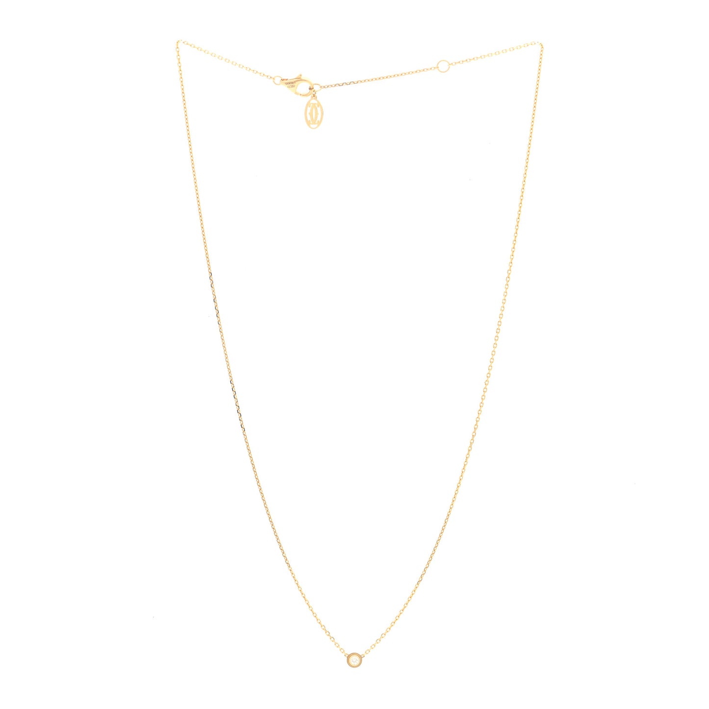 18K Yellow Gold Diamond XS D'Amour Pendant Necklace