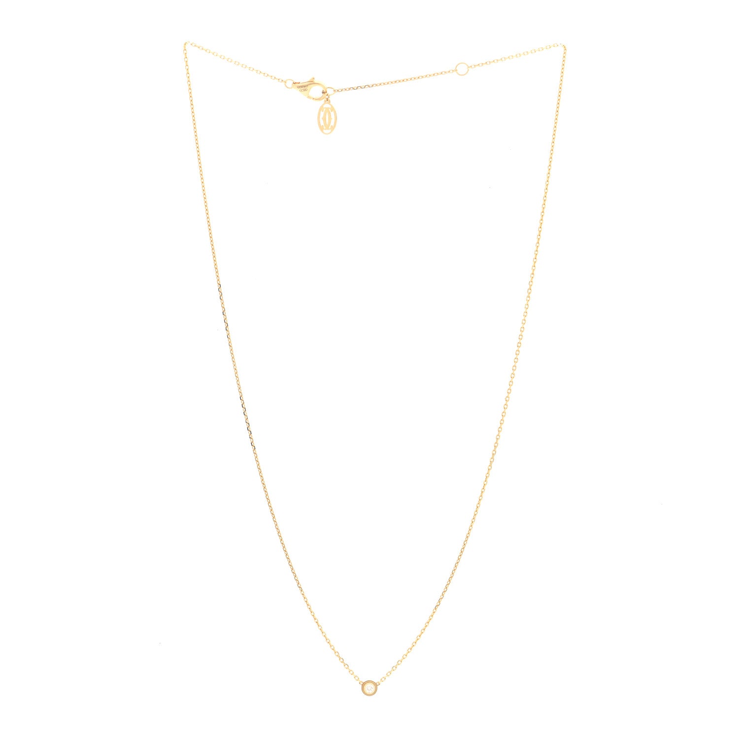 Cartier 18K Yellow Gold Diamond XS D'Amour Pendant Necklace 3 of 4