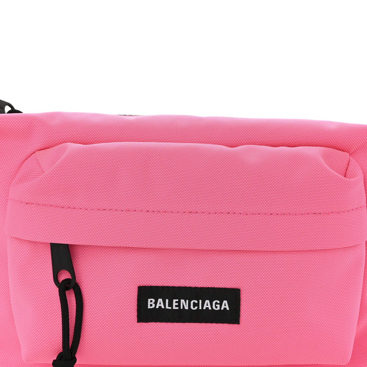 Balenciaga Recycled Sport Nylon Chain Logo Medium Raver Bag Black Fluo Pink Black 8 of 10