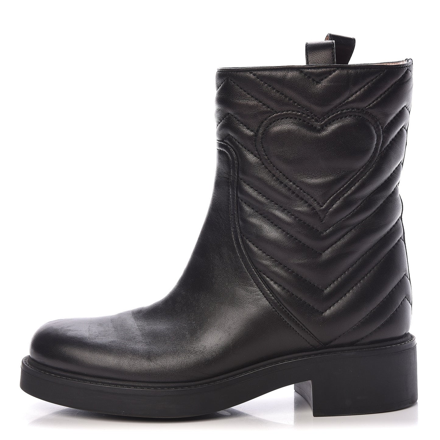Nappa Matelasse Ankle Boots 37.5 Black