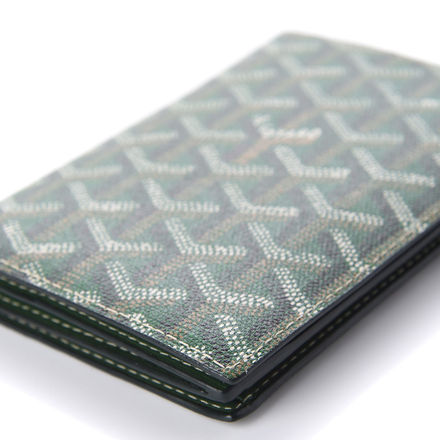 Goyardine Pocket Organizer Wallet Green