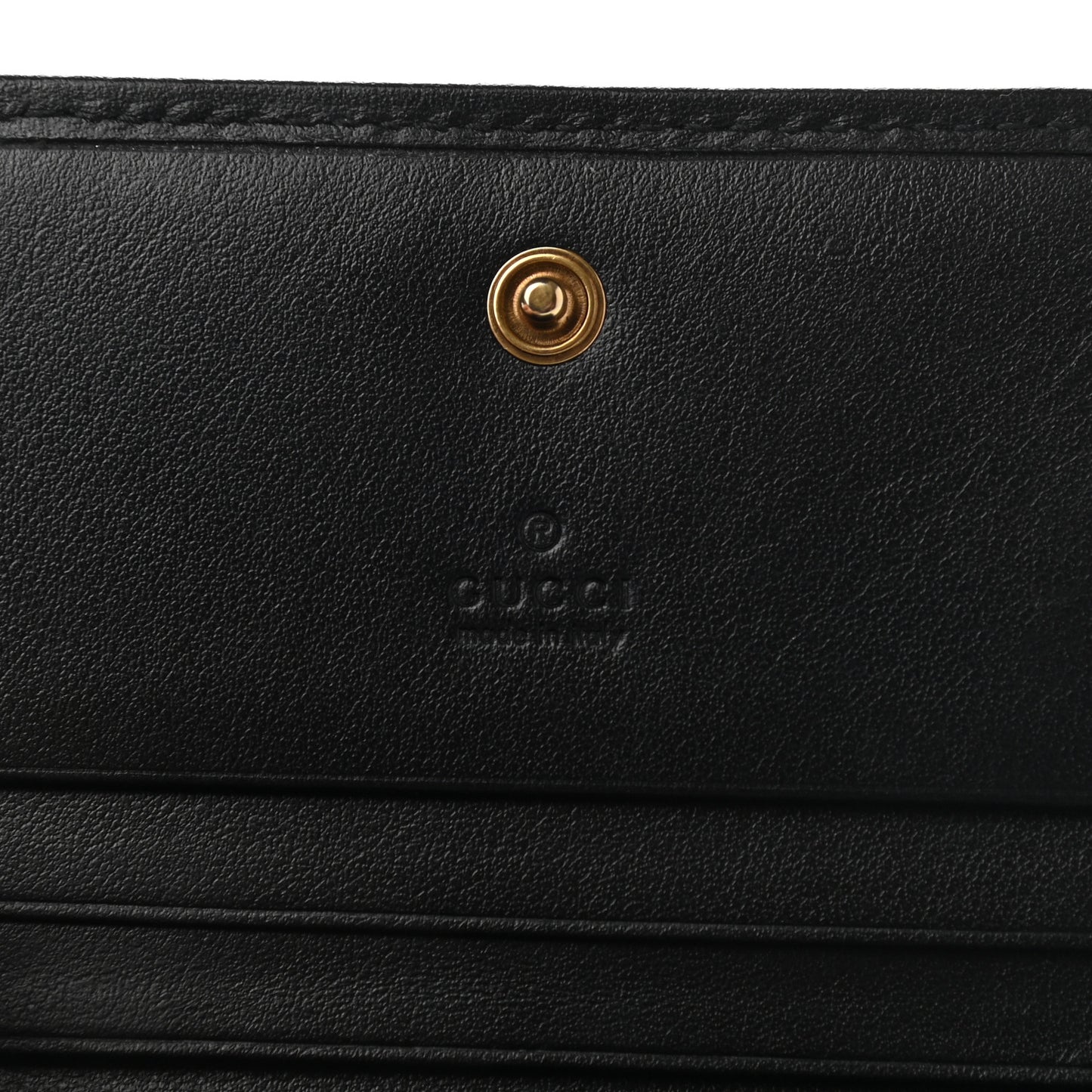 Calfskin Matelasse GG Marmont Card Case Wallet Black