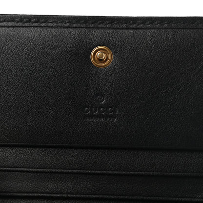 Gucci Calfskin Matelasse GG Marmont Card Case Wallet Black 6 of 7