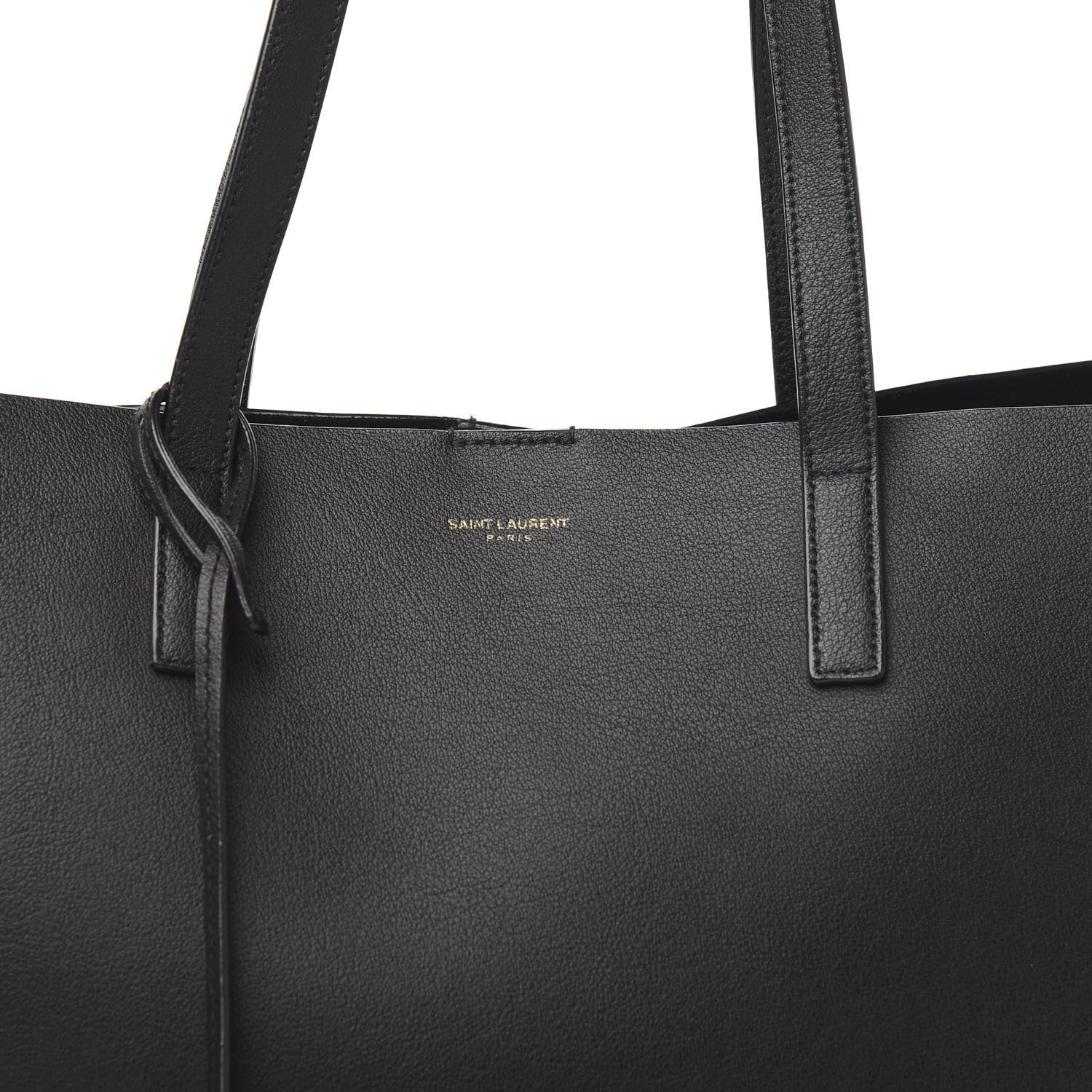 Saint Laurent Calfskin Large Shopping Tote Black 9 of 9