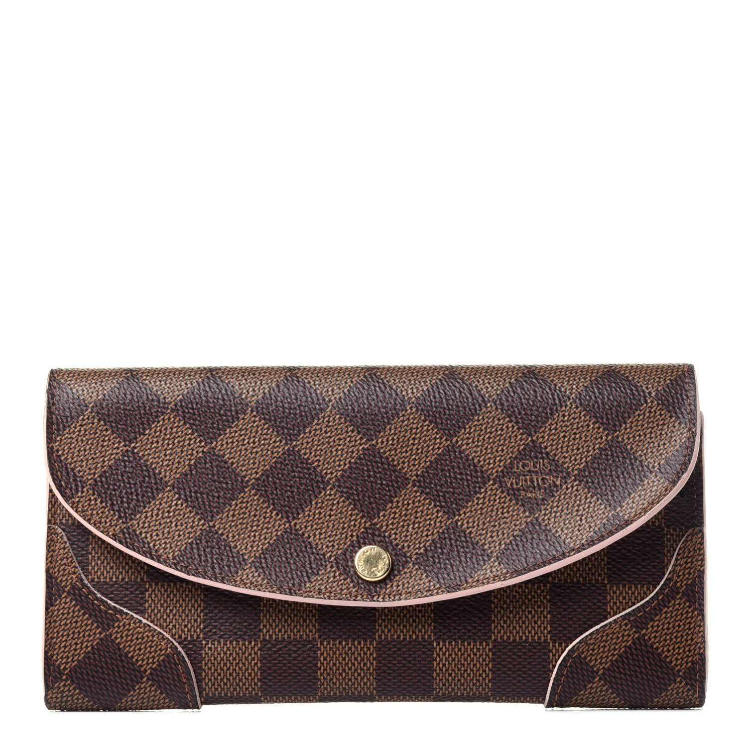 Louis Vuitton Damier Ebene Caissa Wallet Rose Ballerine 1 of 12