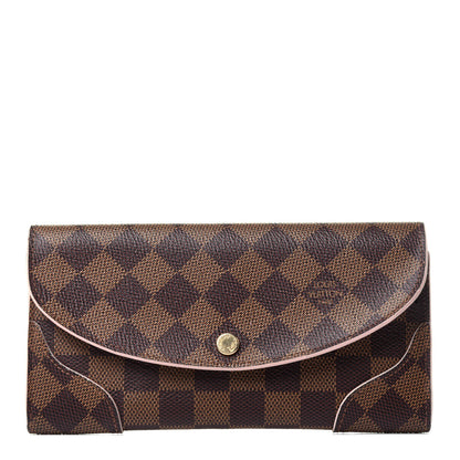 Louis Vuitton Damier Ebene Caissa Wallet Rose Ballerine 1 of 12