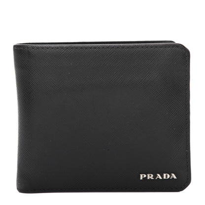 Prada Saffiano Bi-Fold Wallet Black 1 of 9