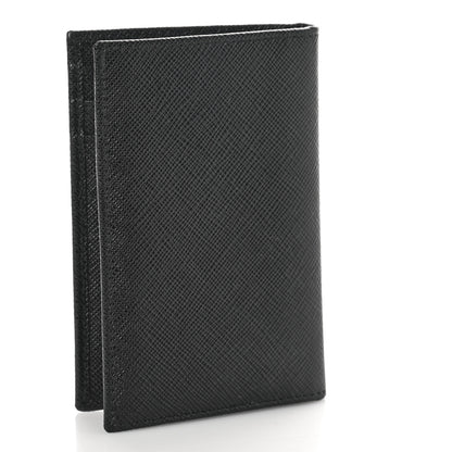 Prada Saffiano Corner Card Holder Black 3 of 8