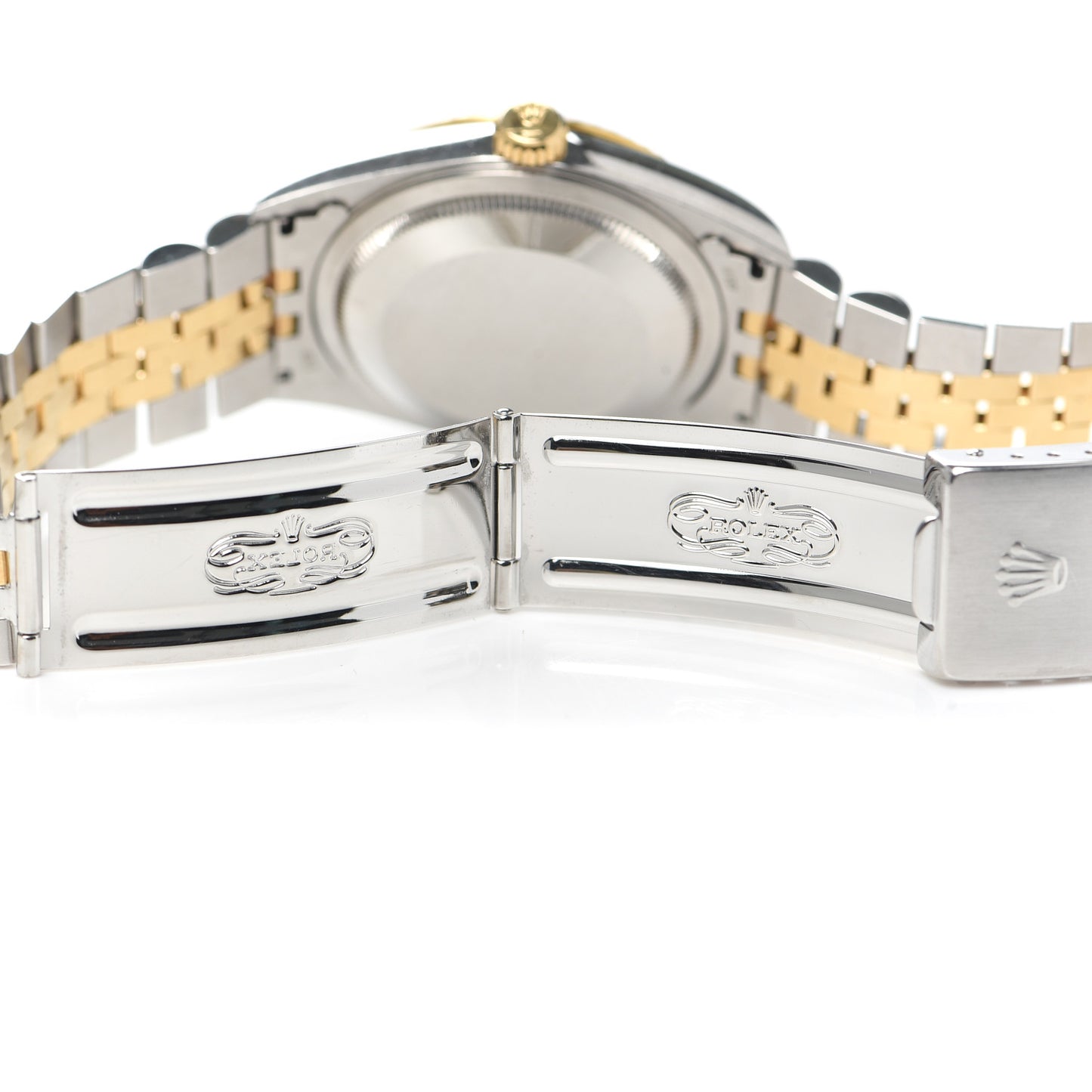 Stainless Steel 18K Yellow Gold Diamond 36mm Oyster Perpetual Datejust Watch Blue 16233