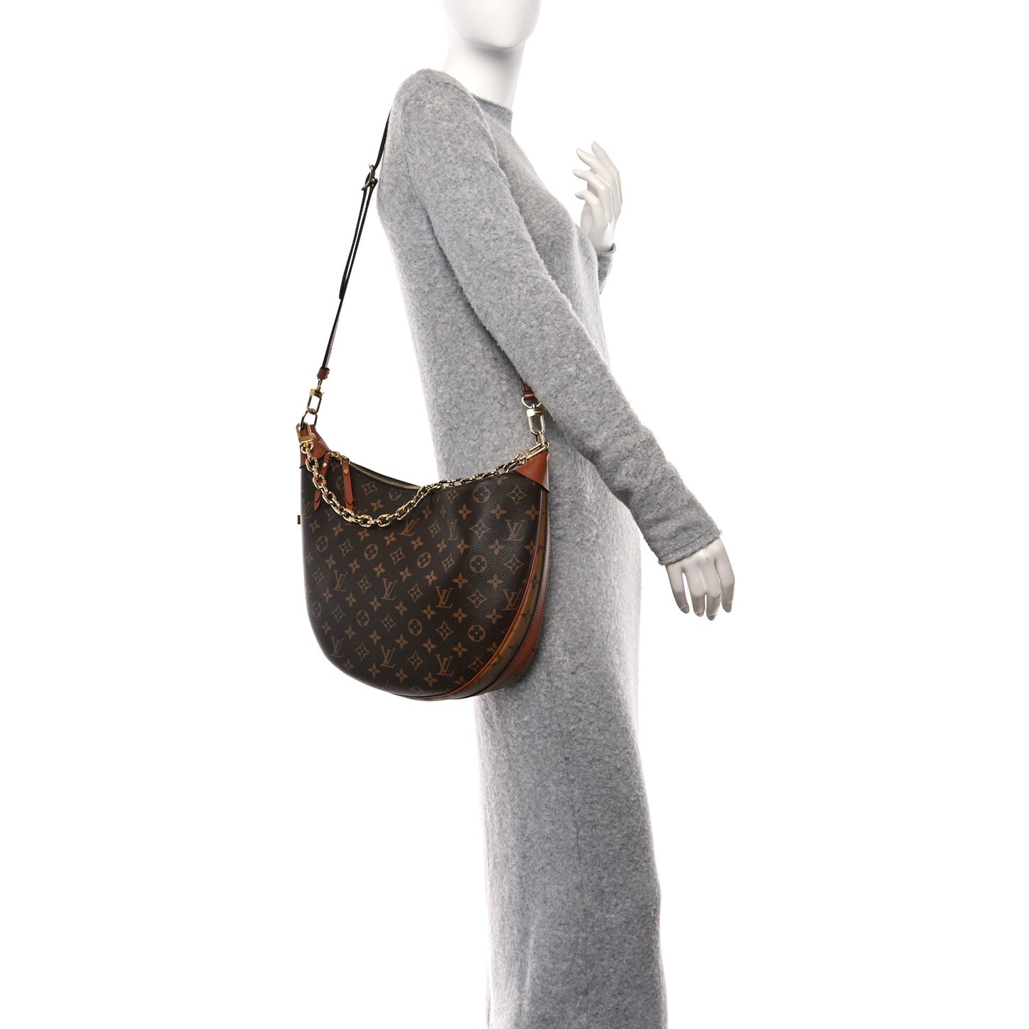 Reverse Monogram Loop Hobo