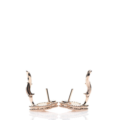 Van Cleef & Arpels 18K Rose Gold Vintage Alhambra Earrings 5 of 6