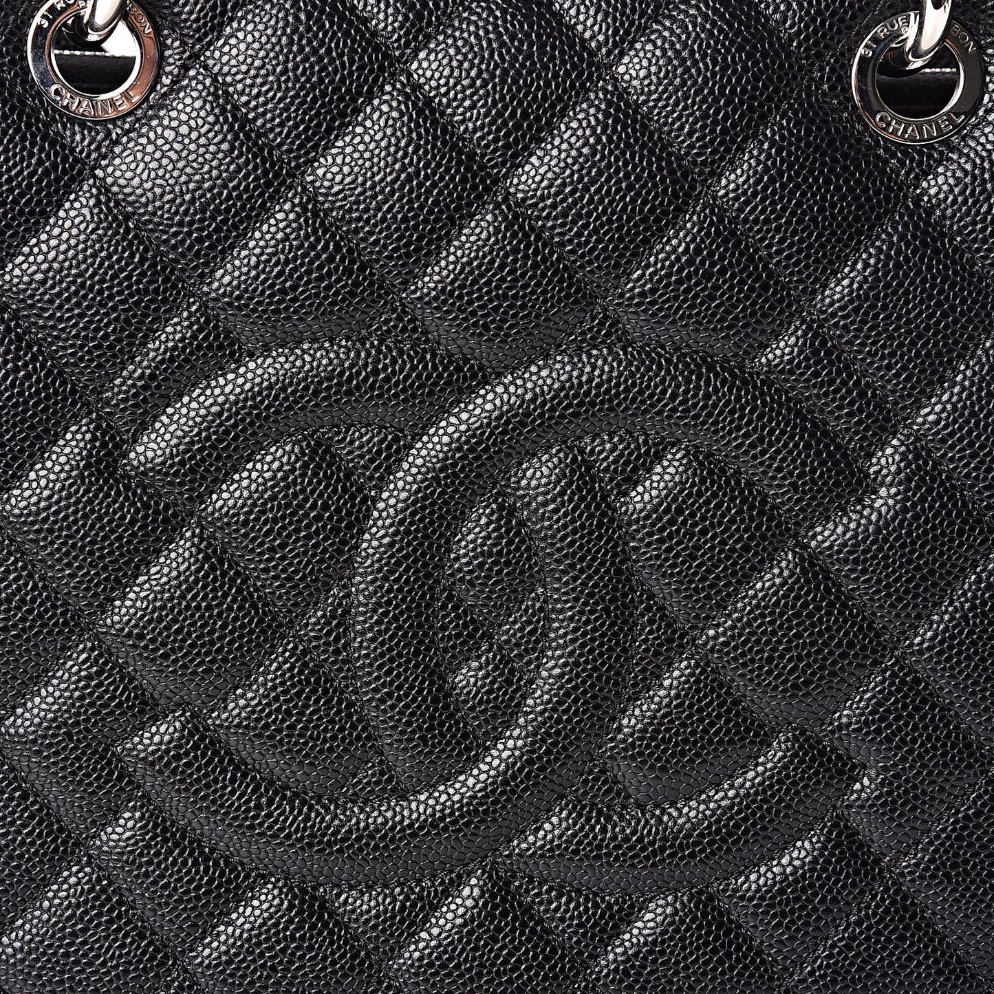 Caviar Quilted Grand Shopping Tote GST Black