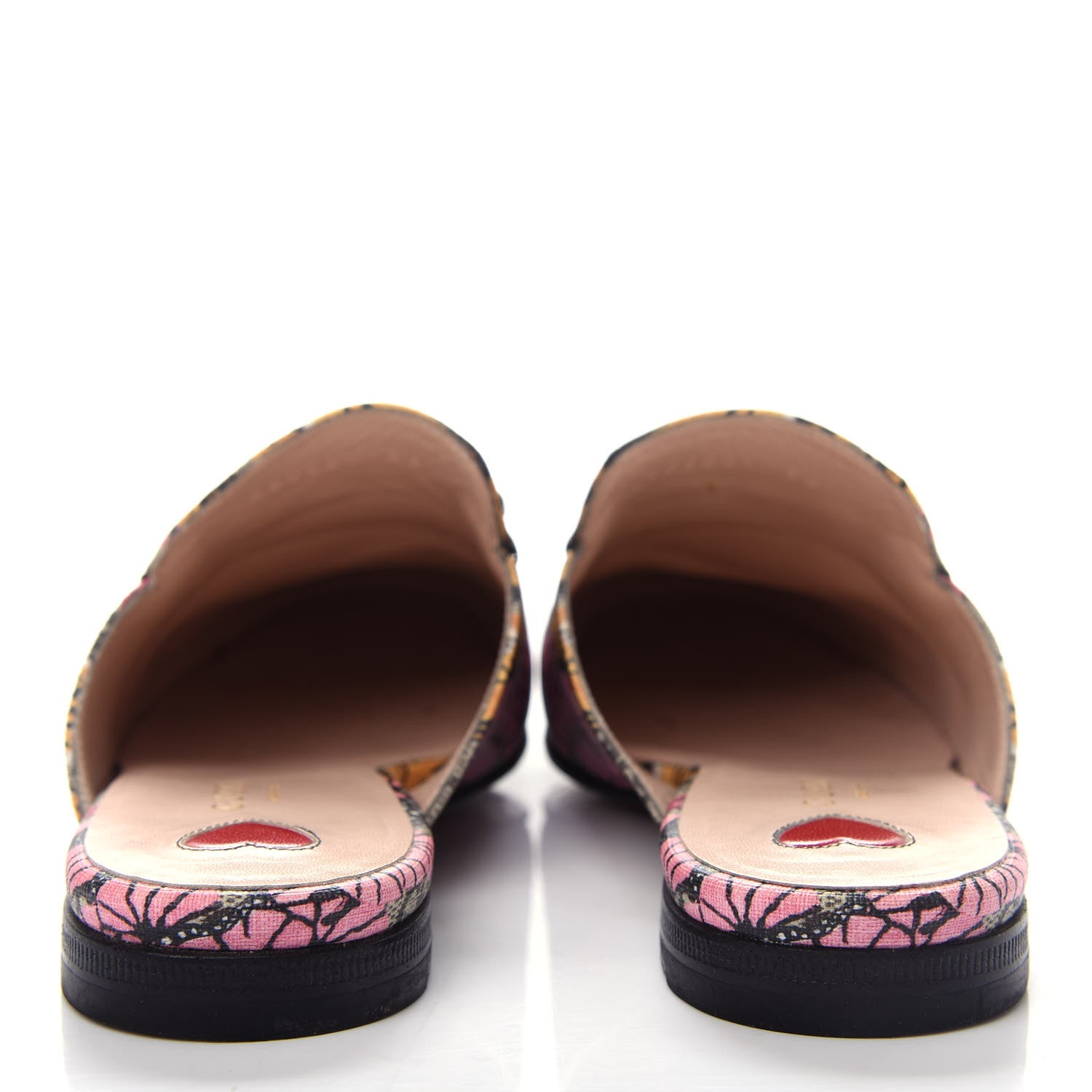 Gucci GG Supreme Monogram Bengal Womens Princetown Slippers 36 Beige Crop Pink 7 of 11