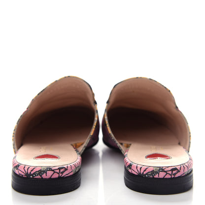 Gucci GG Supreme Monogram Bengal Womens Princetown Slippers 36 Beige Crop Pink 7 of 11