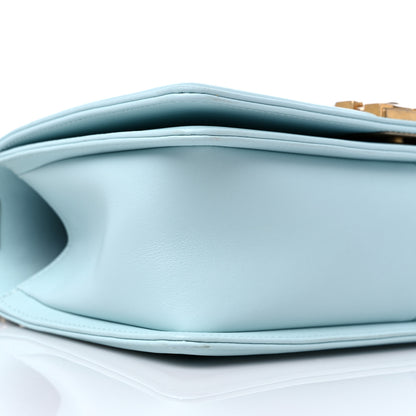 Chanel Calfskin Chevron Embroidered Medium Boy By The Sea Flap Light Blue 8 of 9