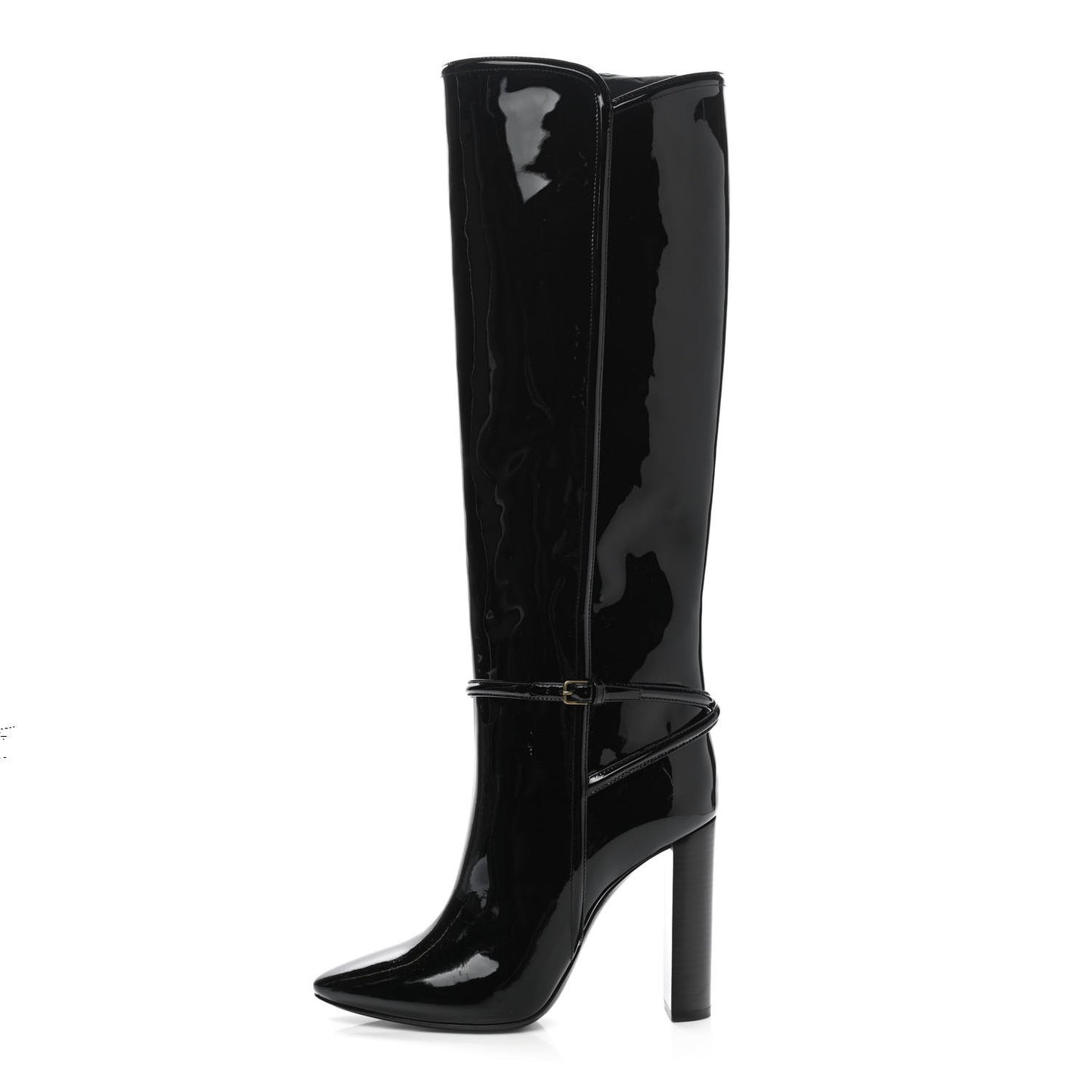 Patent Soxiante 105 Knee High Boots 38.5 Black