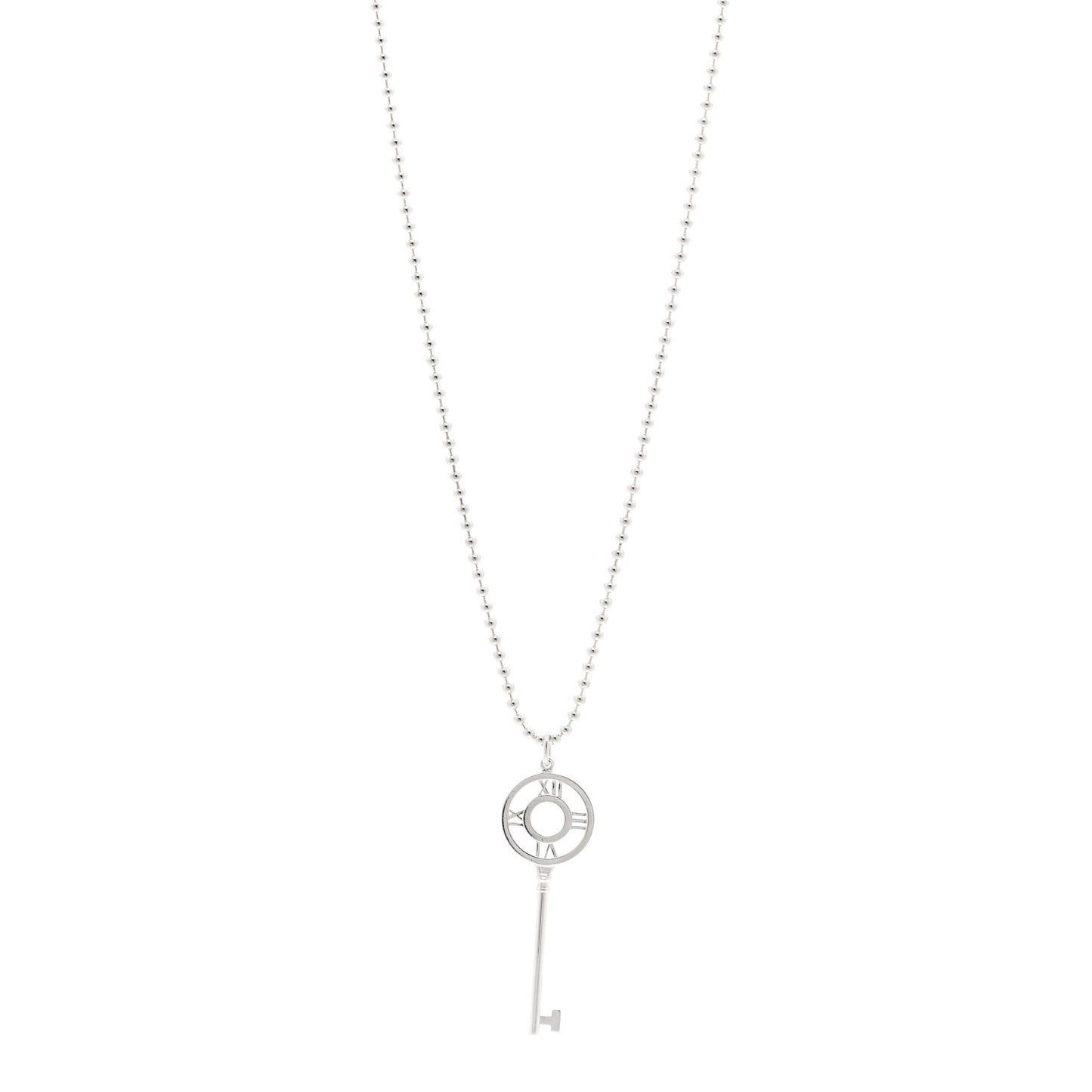 Sterling Silver Atlas Key Pendant Necklace