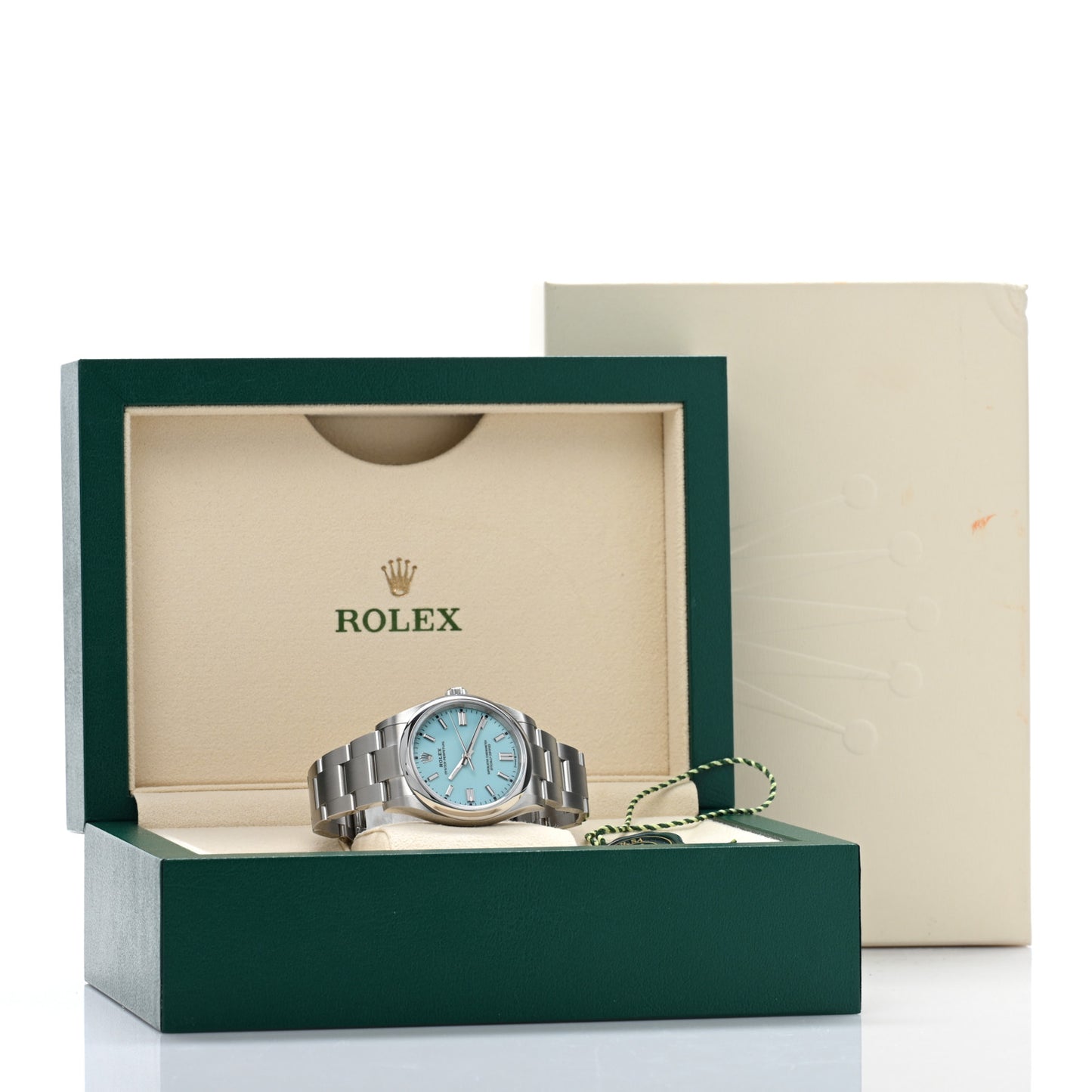 Stainless Steel 36mm Oyster Perpetual Watch Turquoise 126000