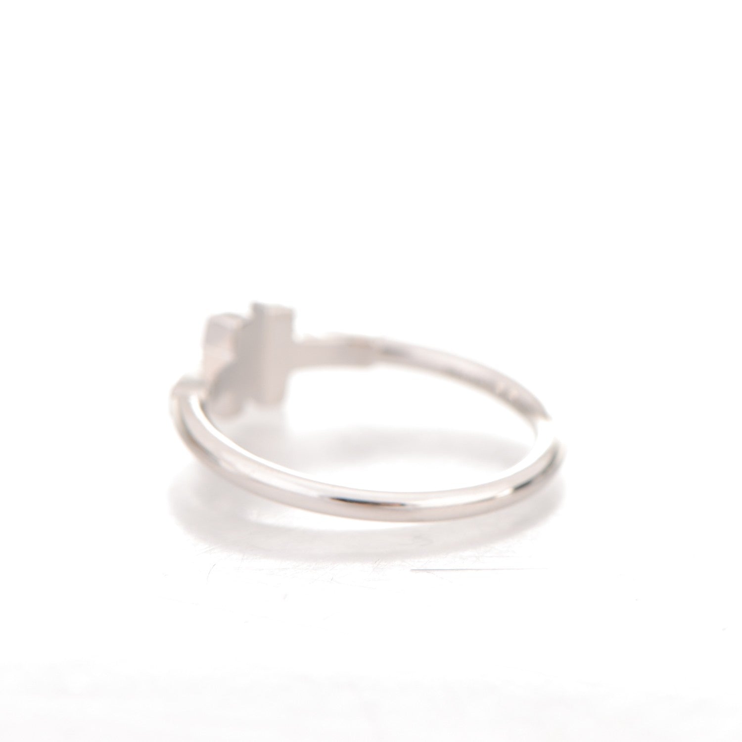Tiffany 18K White Gold T Wire Ring 6.5 3 of 4