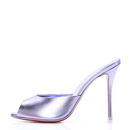 Christian Louboutin Metallic Nappa Me Dolly 100 Sandals 38 Lilac Smoke 1 of 8