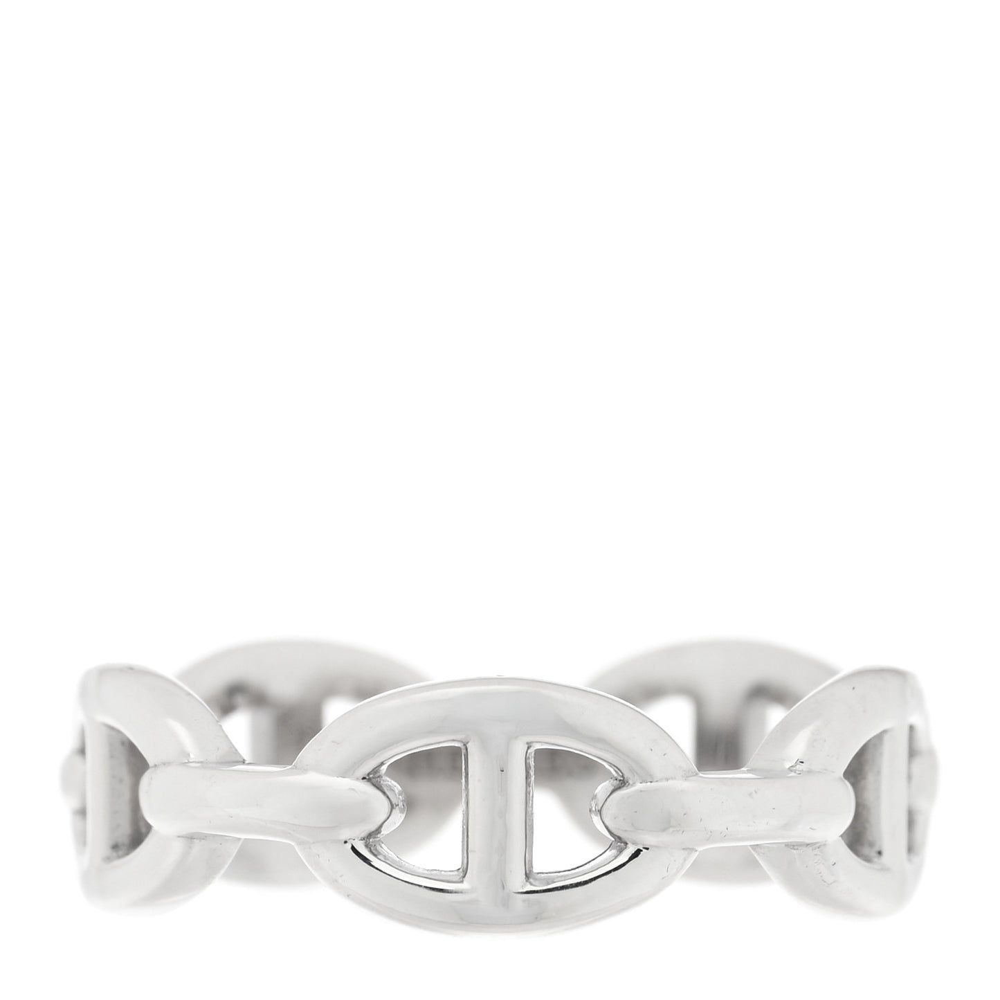 Sterling Silver PM Chaine d'Ancre Enchainee Band Ring 56 7.75