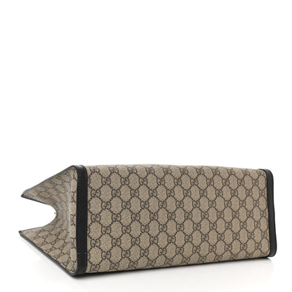 Gucci GG Supreme Monogram Medium Padlock Tote Black 4 of 10
