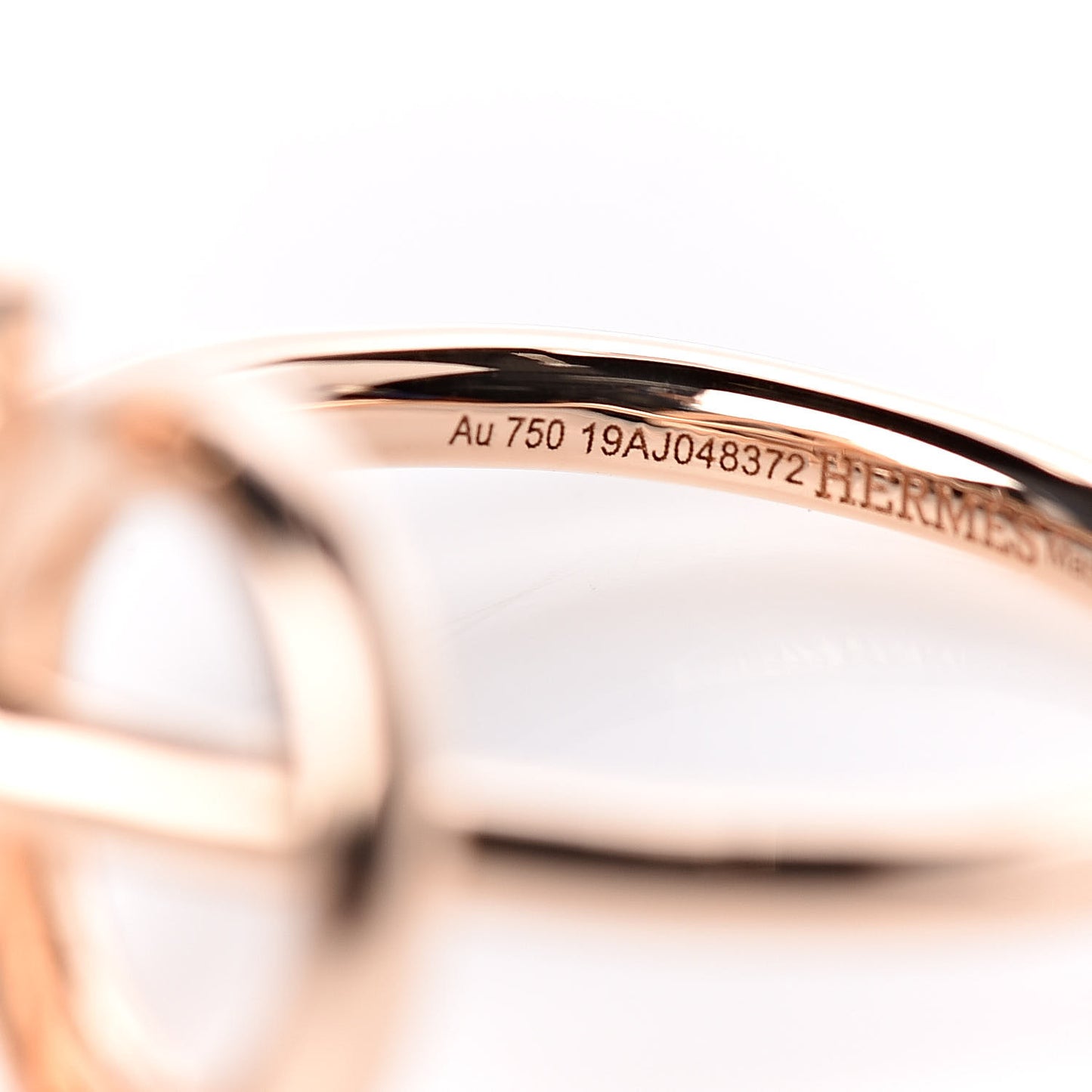 18K Rose Gold Diamond PM Echappee Ring 52 6