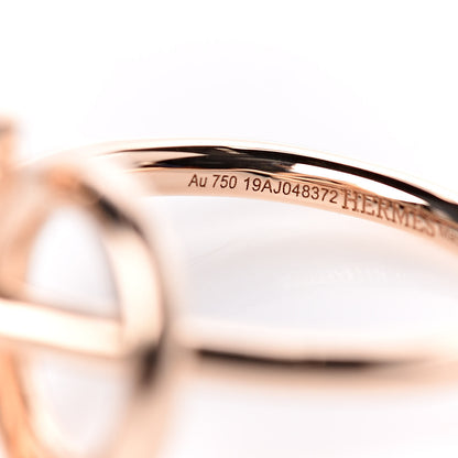 Hermes 18K Rose Gold Diamond PM Echappee Ring 52 6 6 of 7