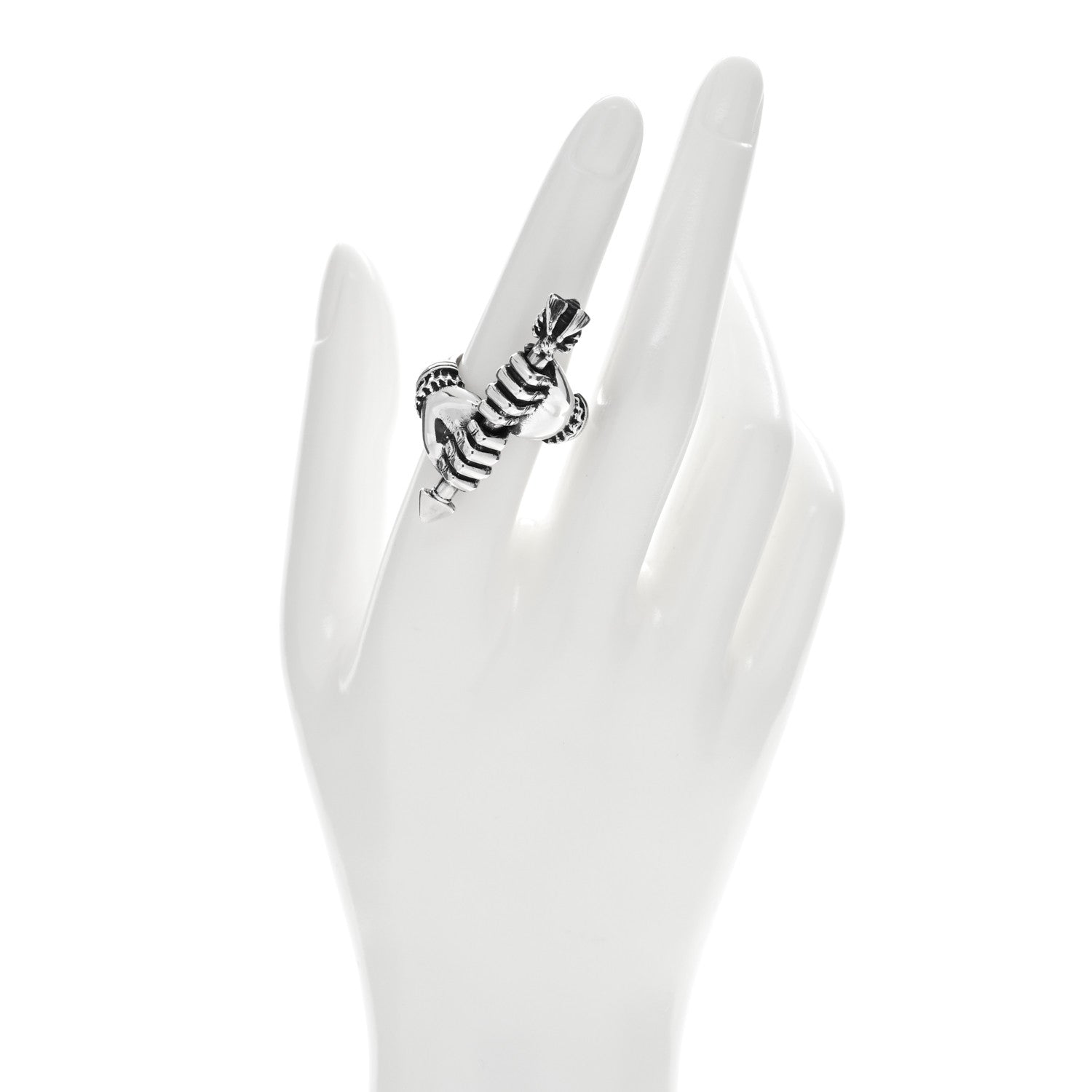 Gucci Sterling Silver Arrow Ring 54 6.75 2 of 4