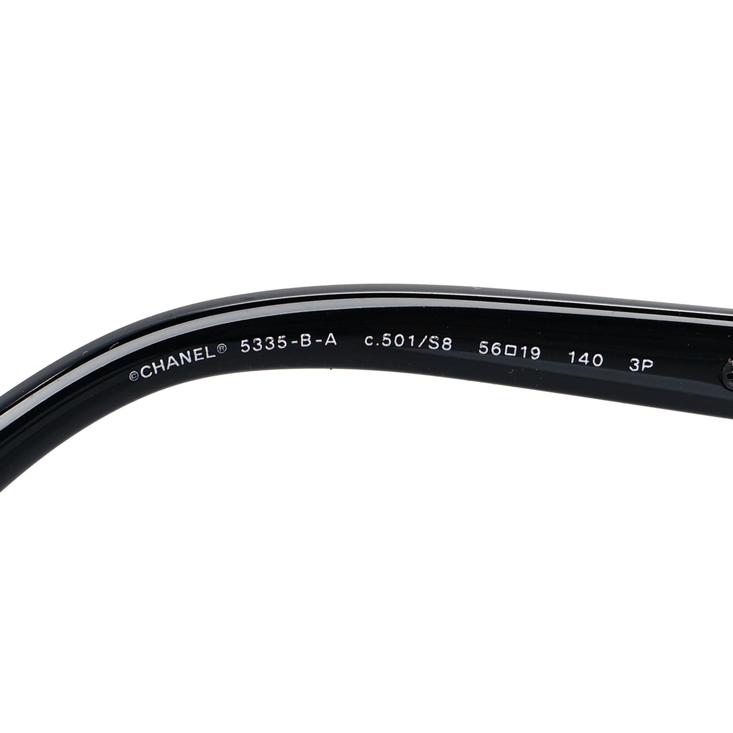 Pearl Crystal Bijoux Polarized Sunglasses 5335-B-A Black