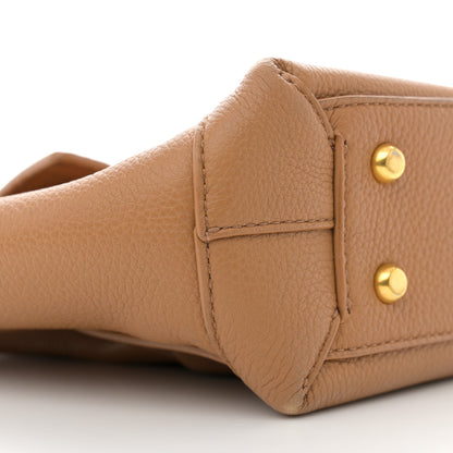 Bottega Veneta Grained Calfskin Maxi Intrecciato Small Arco Caramel 9 of 15