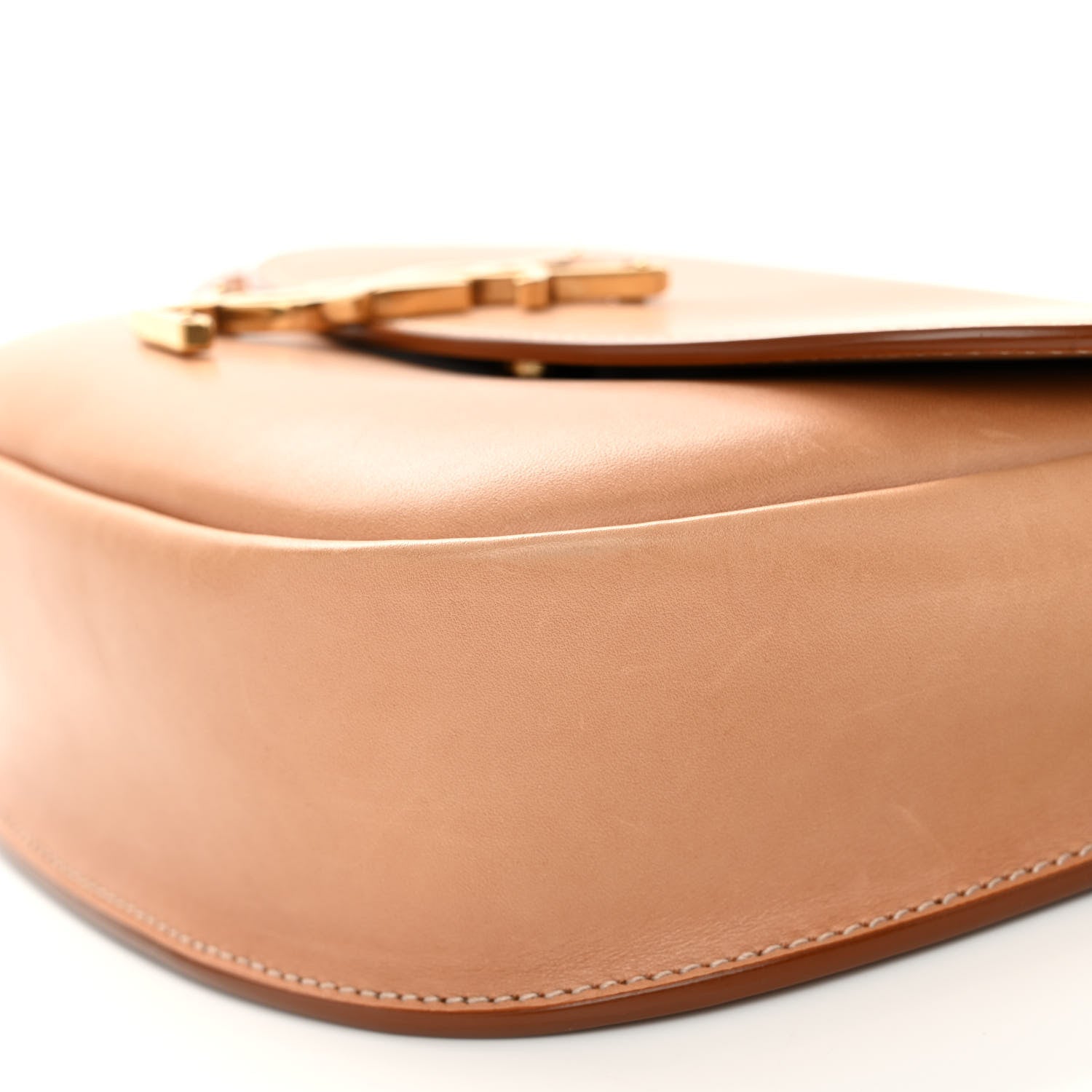 Saint Laurent Smooth Vintage Calfskin Monogram Medium Kaia Satchel Gold 9 of 10