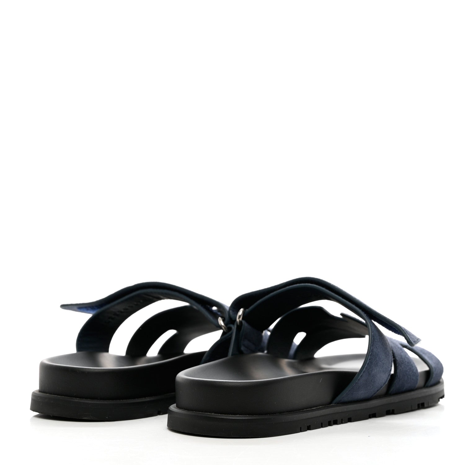 Hermes Suede Goatskin Womens Chypre Sandals 40.5 Bleu Celeste 4 of 8