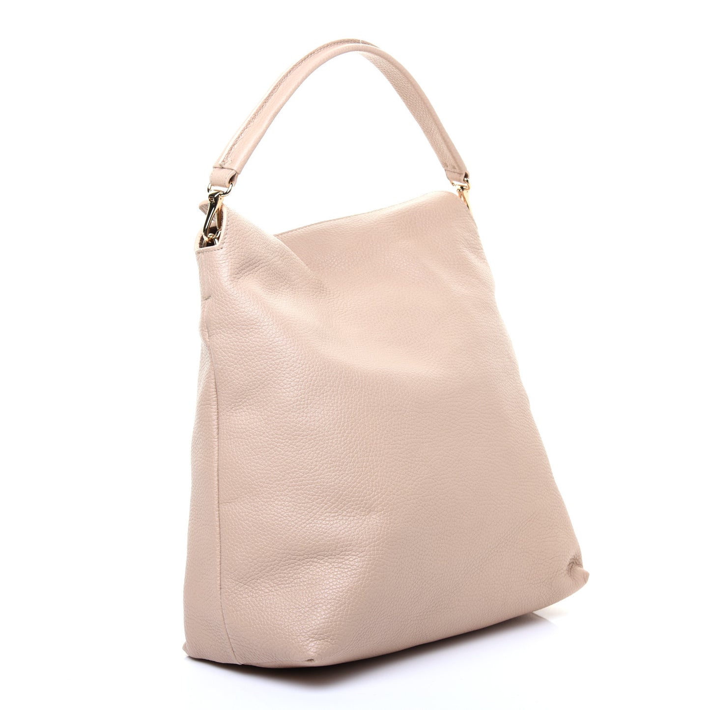Grainy Calfskin Medium Cale Hobo Light Nude