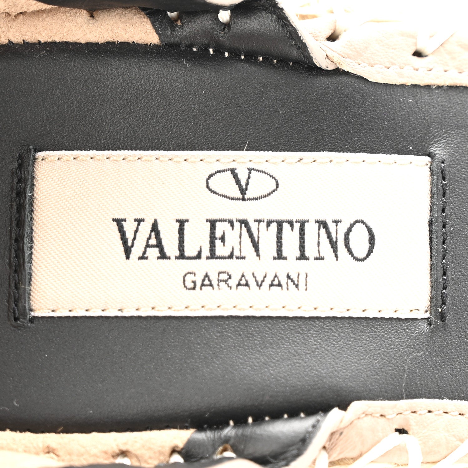 Valentino Garavani Grained Calfskin Rockstud Ankle Strap Espadrille 15/105mm Wedge Sandals 35 Poudre Natural 7 of 12
