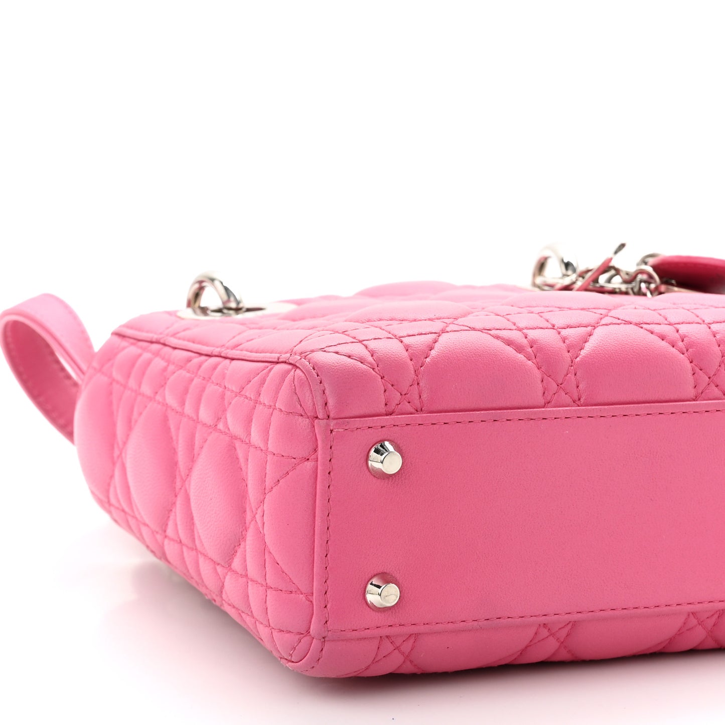 Lambskin Cannage Mini Lady Dior Sorbet