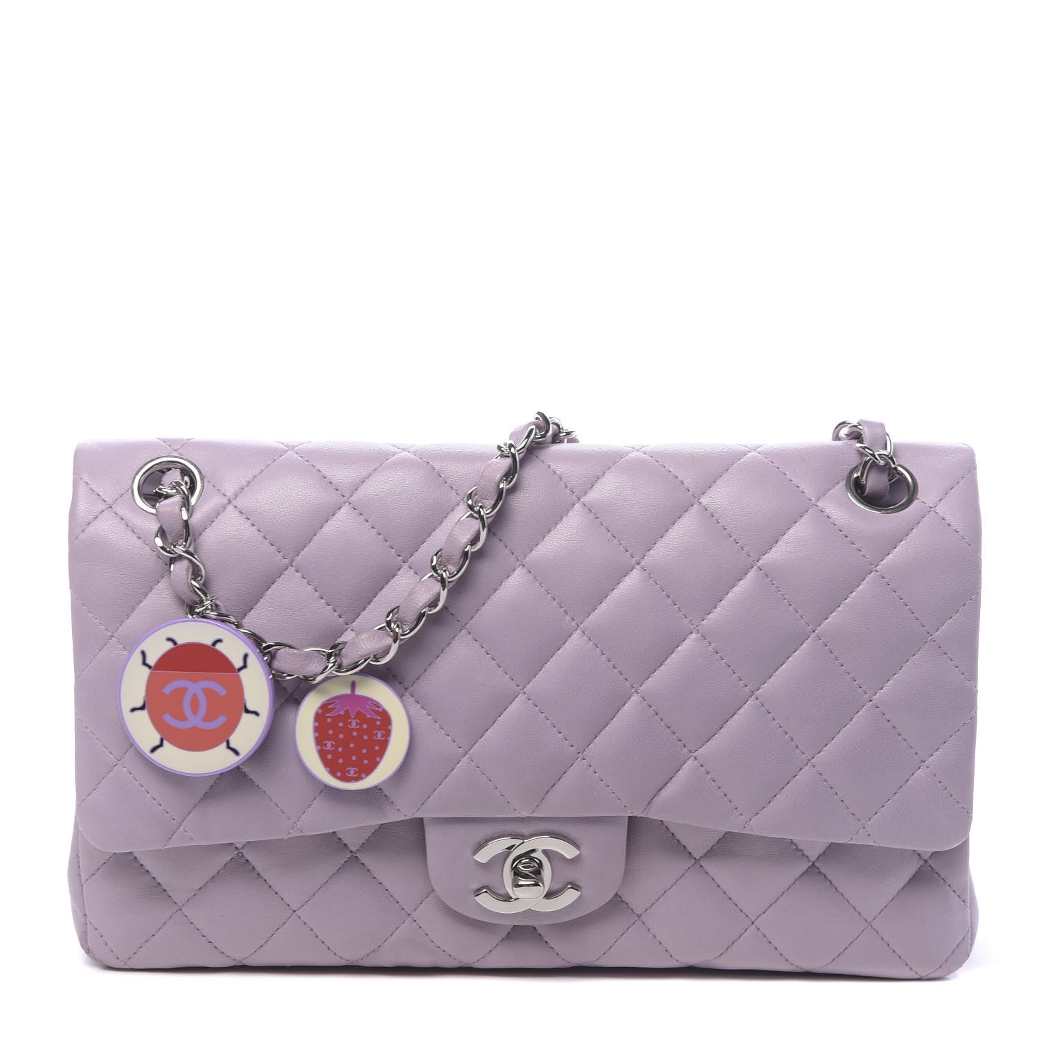 Chanel Lambskin Quilted Medium Ladybug Flap Lavender 1 of 13