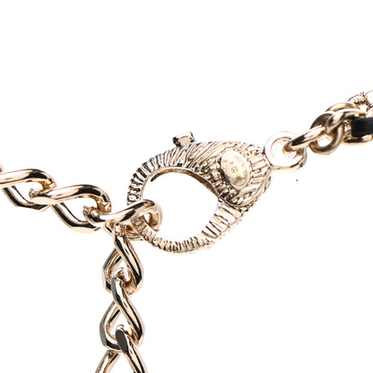 Chanel Pearl Crystal Lambskin CC Choker Gold Black 4 of 5