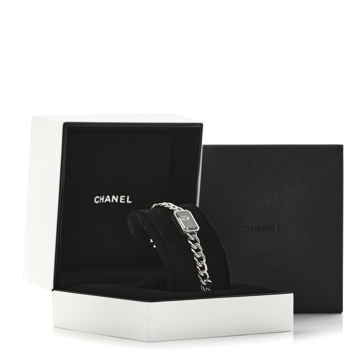 Stainless Steel 20mm Chain Premiere Quartz Watch Black