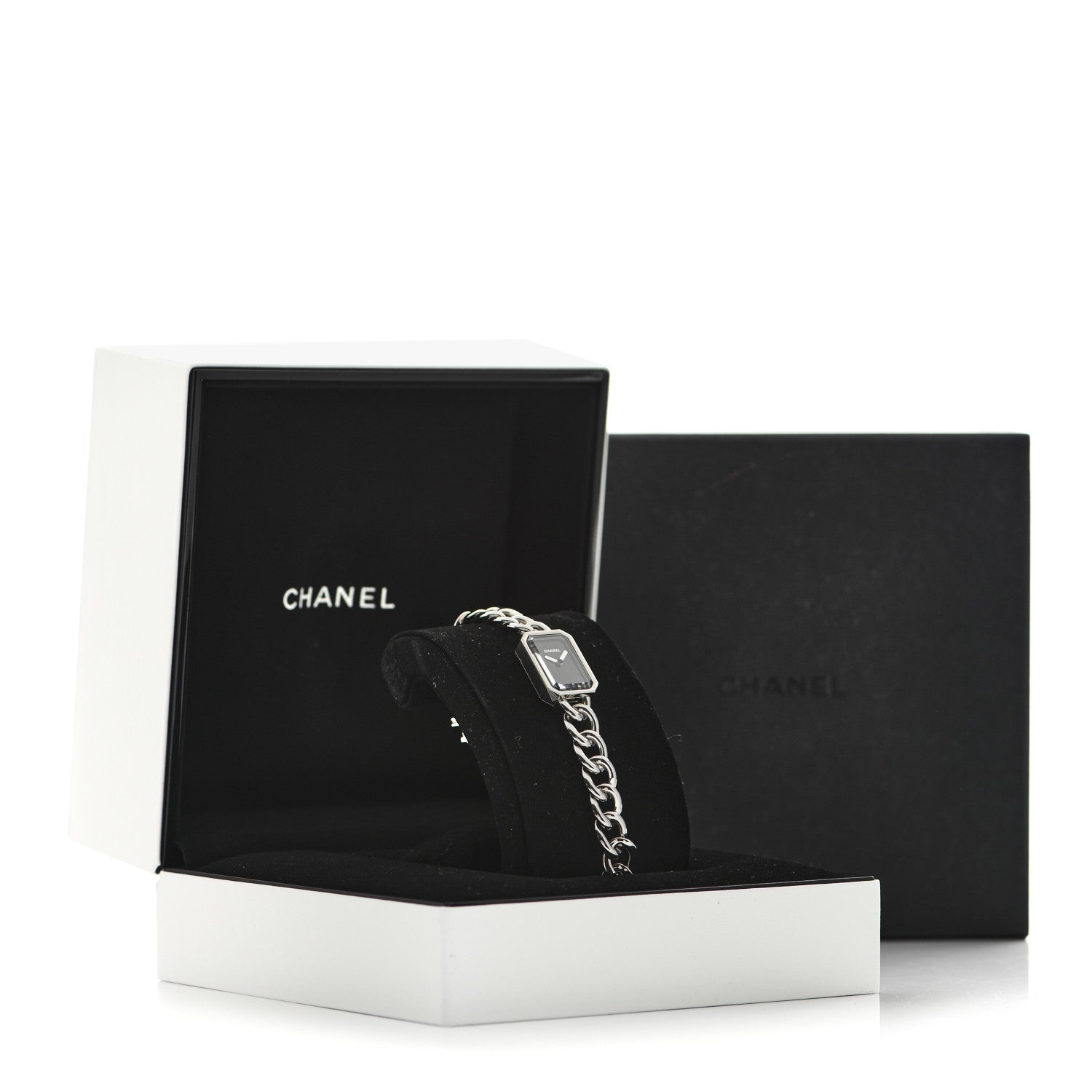 Chanel Stainless Steel 20mm Chain Premiere Quartz Watch Black 5 of 5