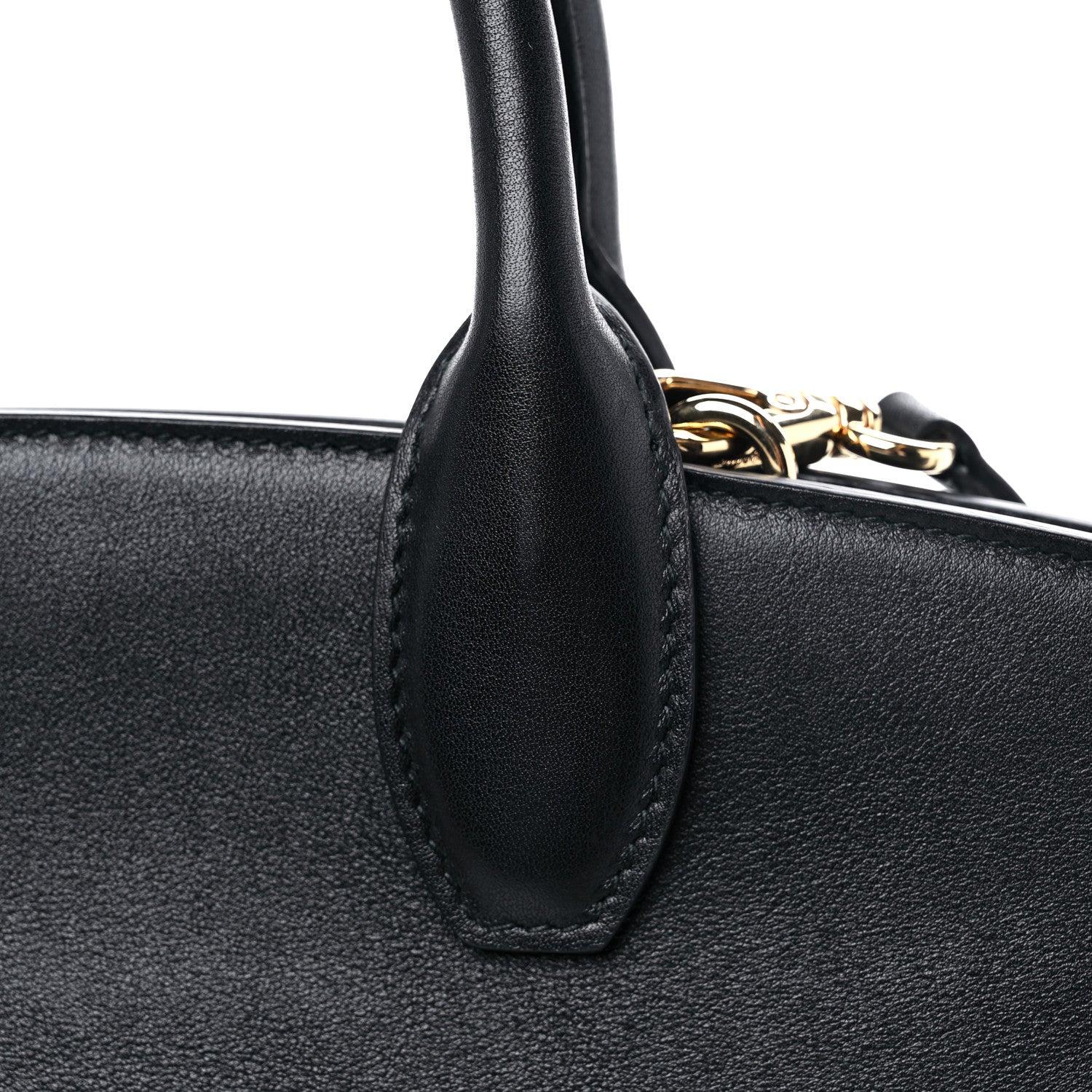 Salvatore Ferragamo Calfskin The Studio Bag Black 11 of 11