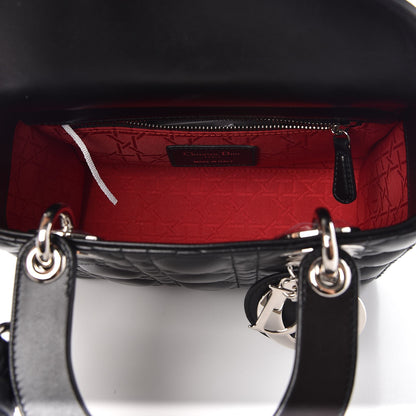 Christian Dior Lambskin Cannage Small Lucky Badges My Lady Dior Black 5 of 7
