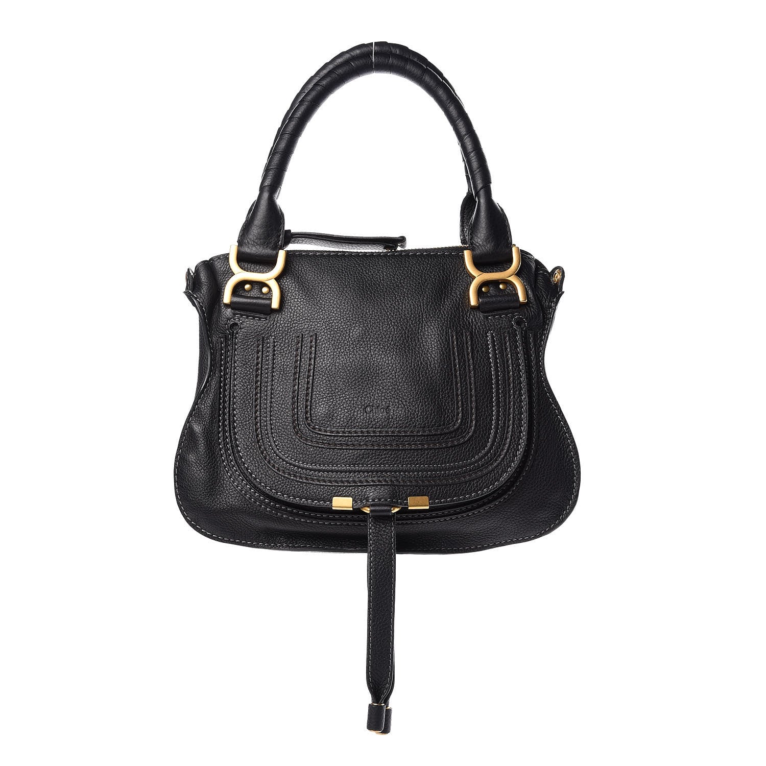 Chloe Calfskin Small Marcie Satchel Black 1 of 12