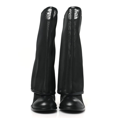 Chanel Mesh Lambskin Cap Toe Ankle Boots 38.5 Black 2 of 8