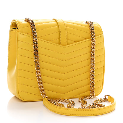 Saint Laurent Lambskin Matelasse Chevron Monogram Small Sulpice Bag Mimosa 2 of 4